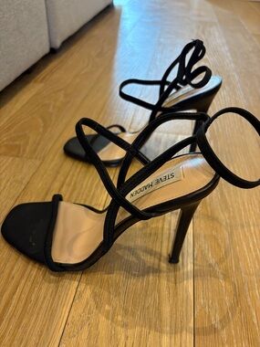 Steve Madden Black Strappy High Heel Sandals
